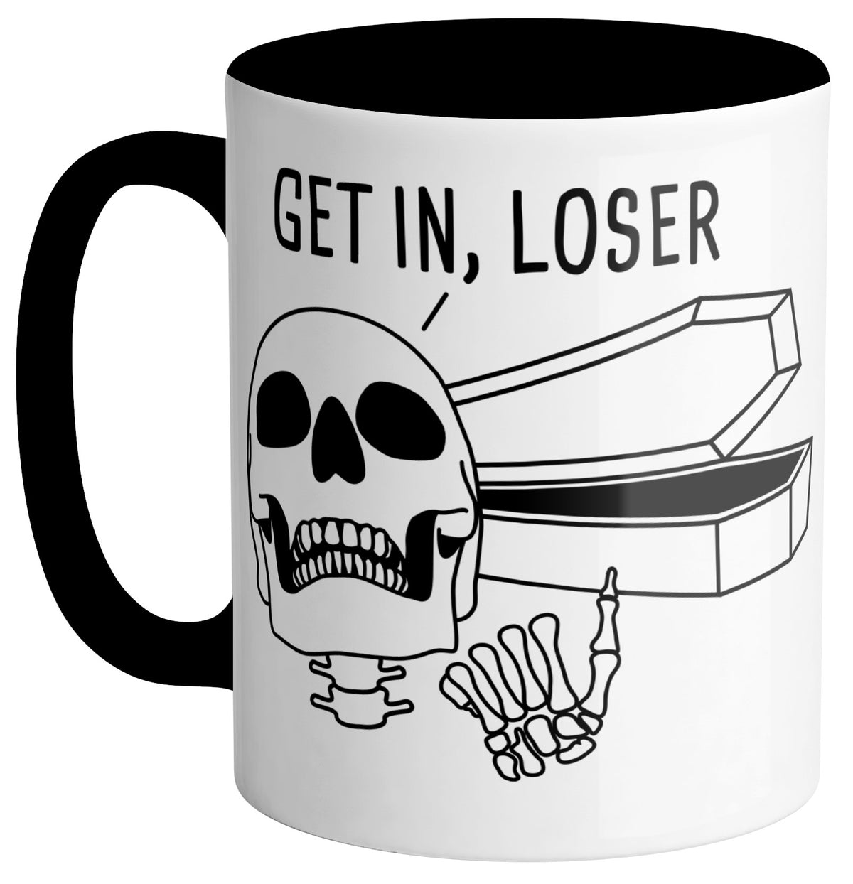 Get In Loser Coffin Mug - Femfetti