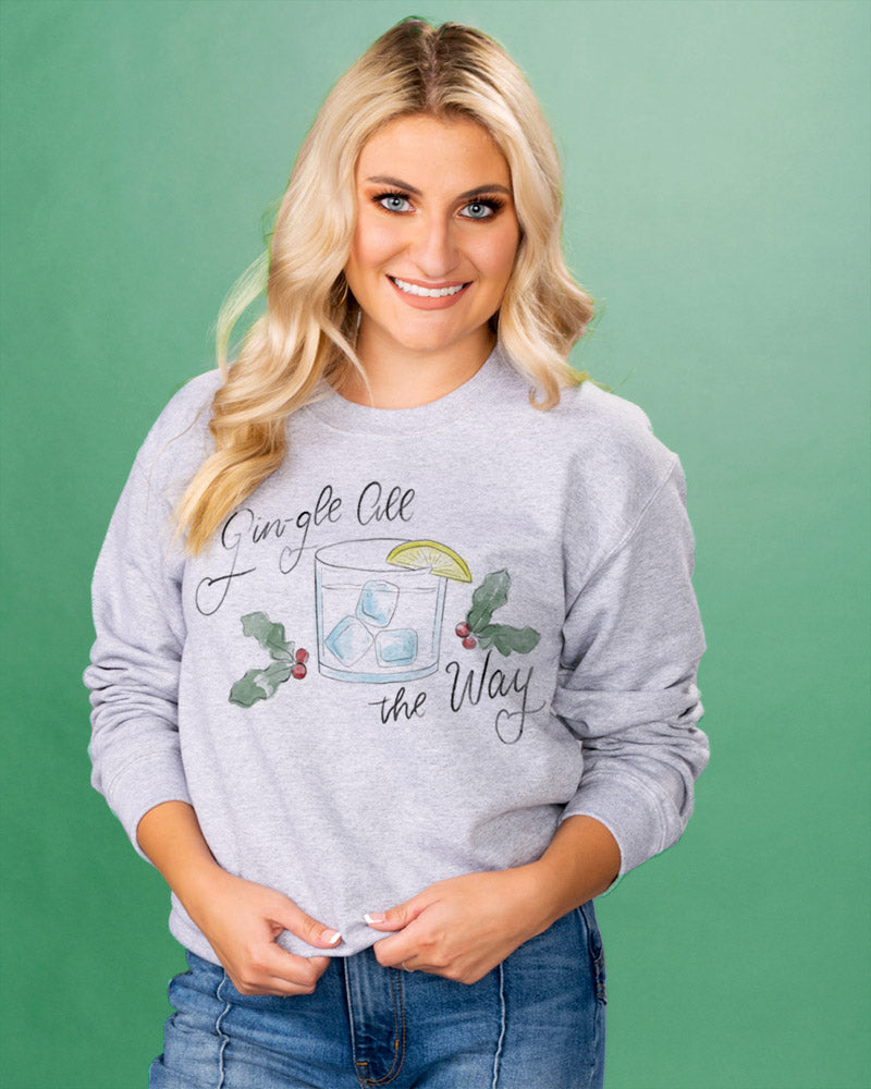 Gin-gle All The Way Crewneck Sweatshirt - Femfetti