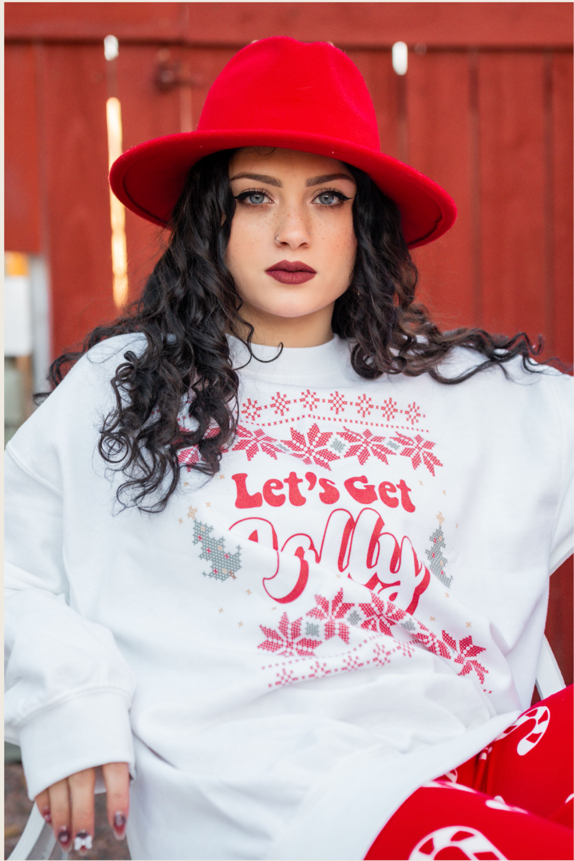 Ugly Sweater Let&#39;s Get Jolly Sweatshirt
