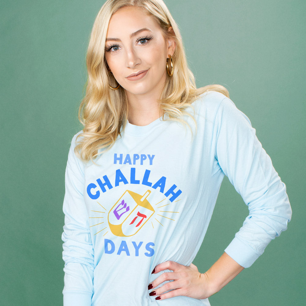 Happy Challah Days Long Sleeve Tee - Femfetti