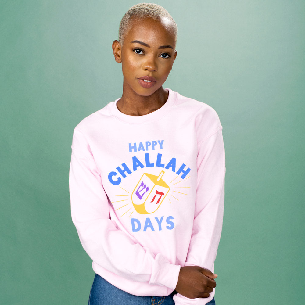 Happy Challah Days Crewneck Sweatshirt - Femfetti