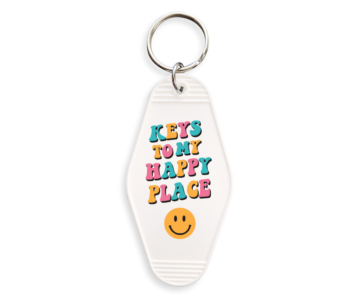 Keys to my Happy Place Motel Keychain