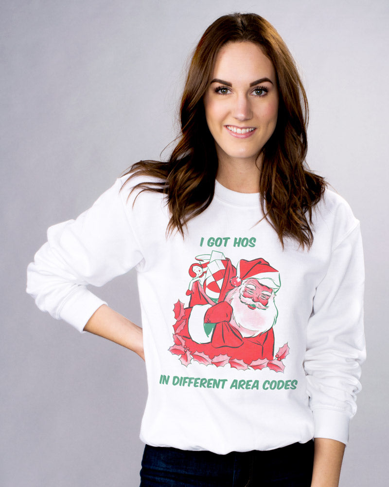 Santa&#39;s Got Hos Sweatshirt - Femfetti