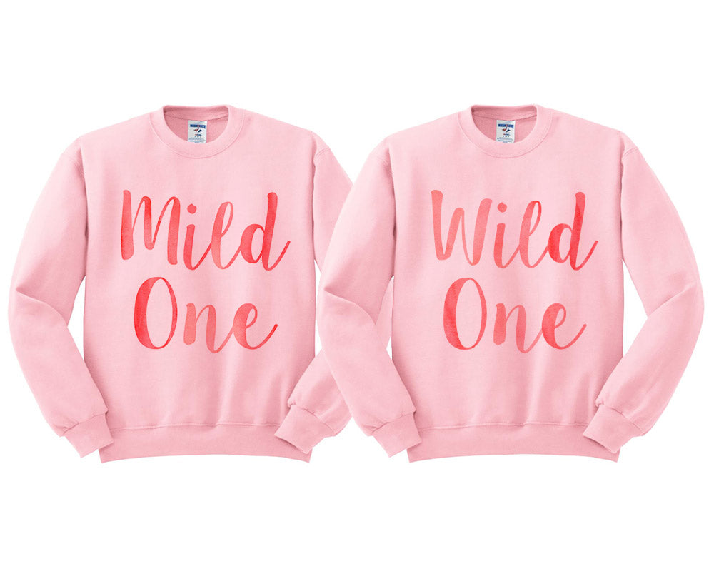 Mild One Wild One Watercolor Duo Sweatshirt Set - Femfetti