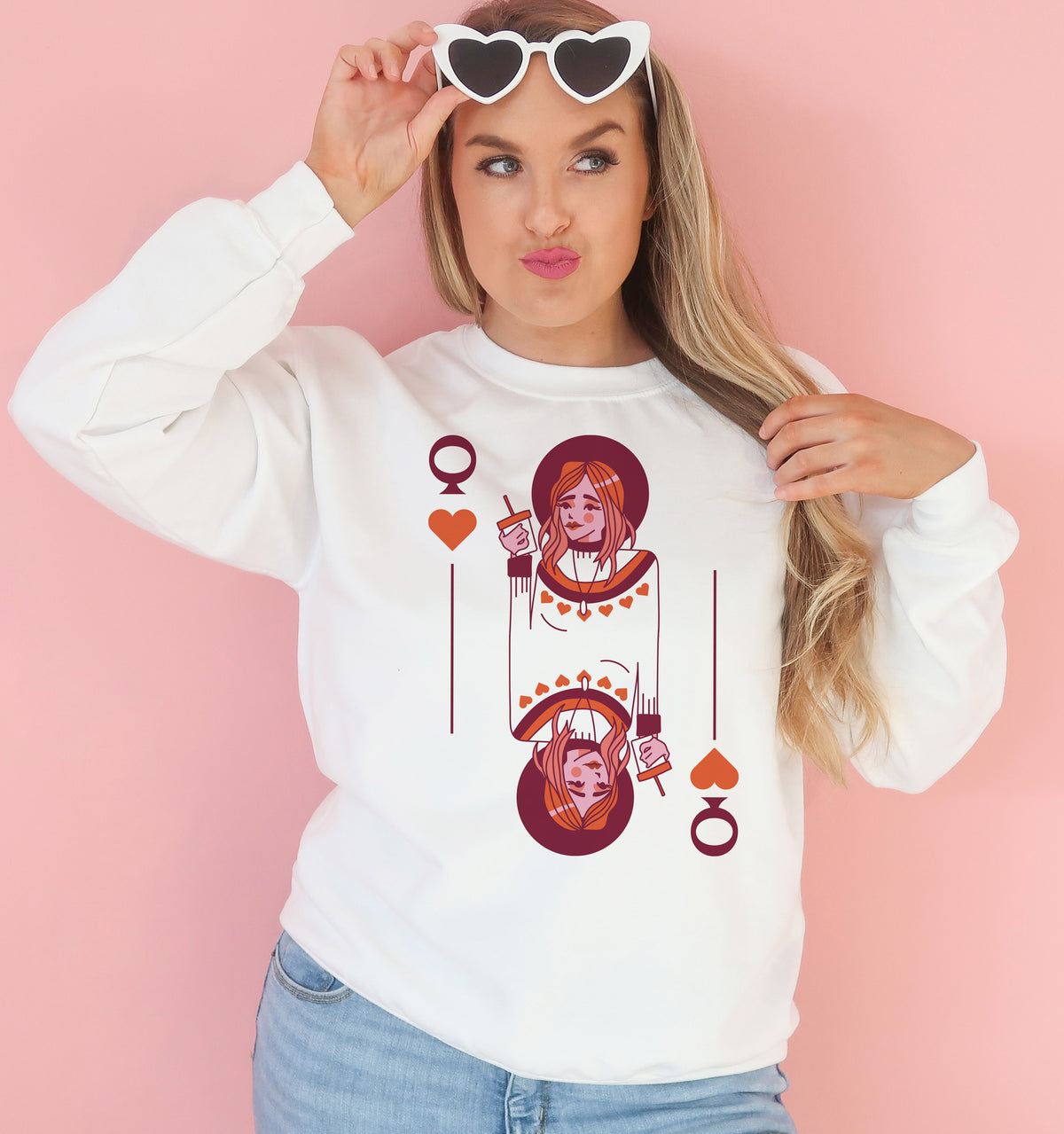 Modern Queen of Hearts Sweatshirt