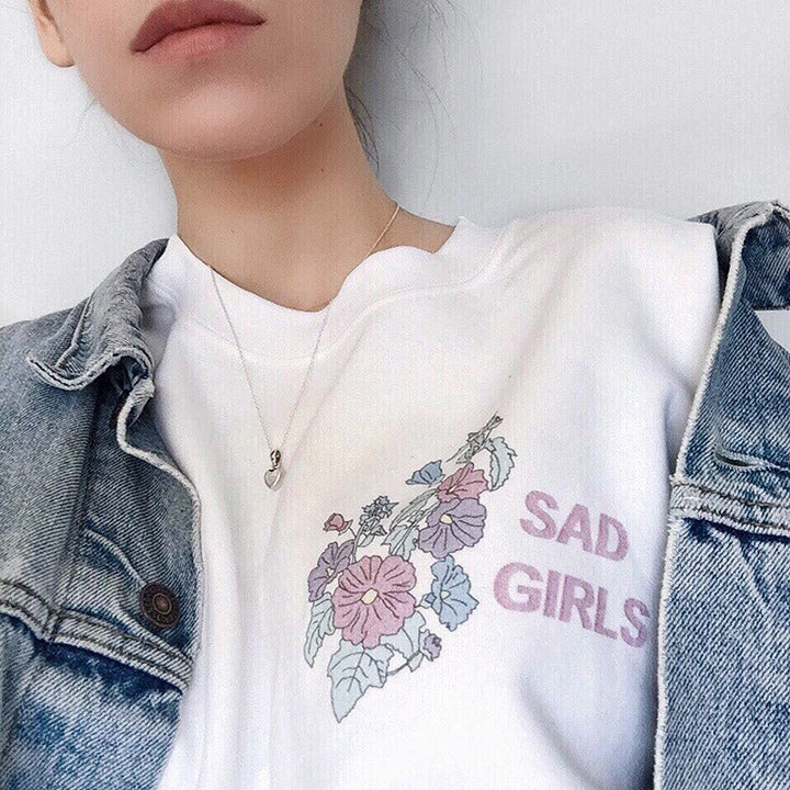 Sad Girls Crewneck Sweatshirt - Femfetti