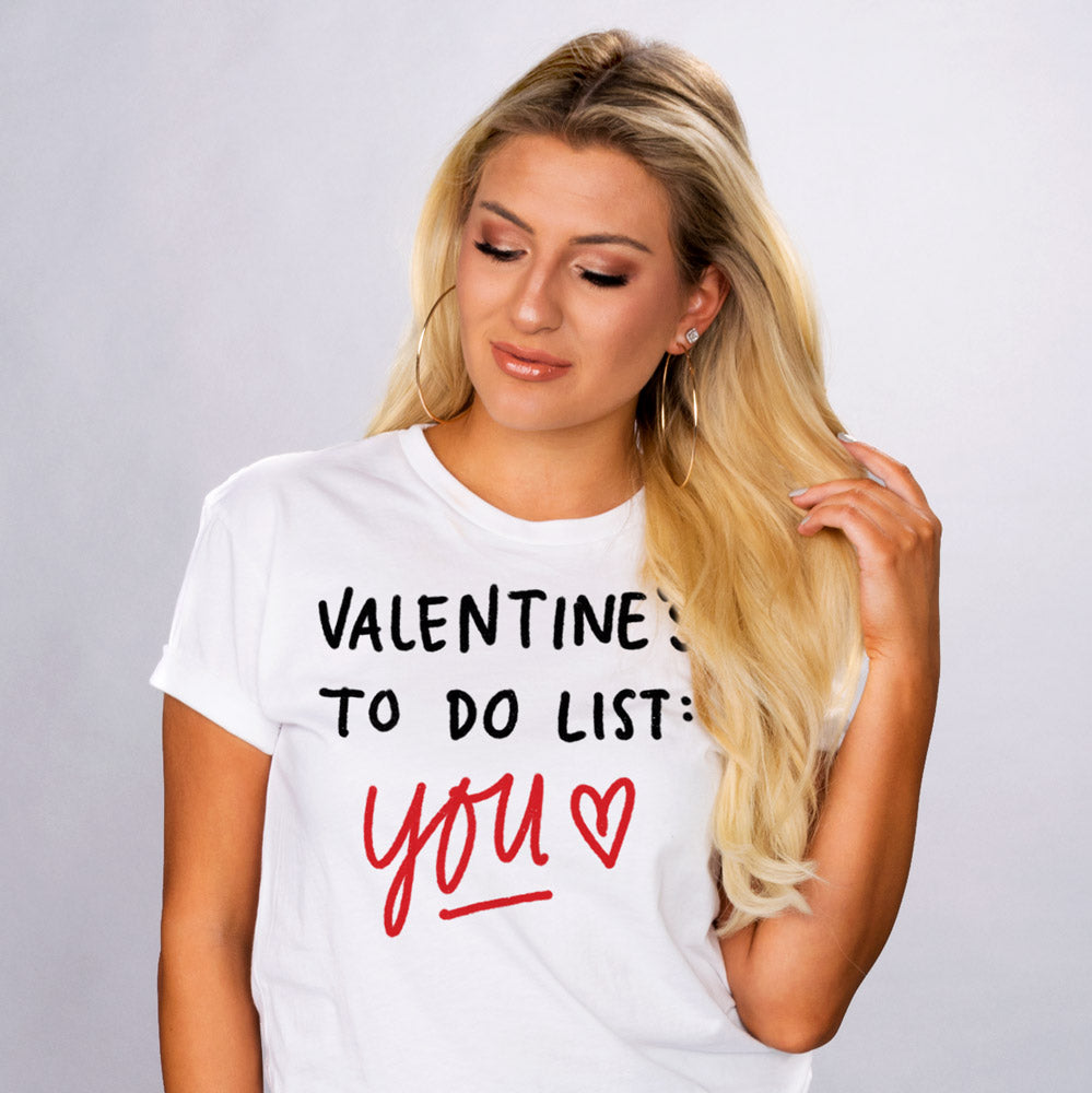 Heart Boobs Shirt - Valentine's Day Graphic Tee, Trendy Cute Pink - Femfetti