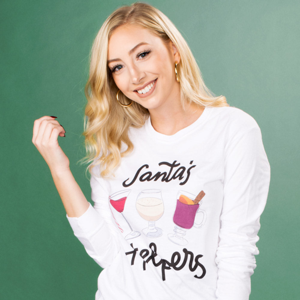 Santa&#39;s Cocktail Helpers Long Sleeve - Femfetti