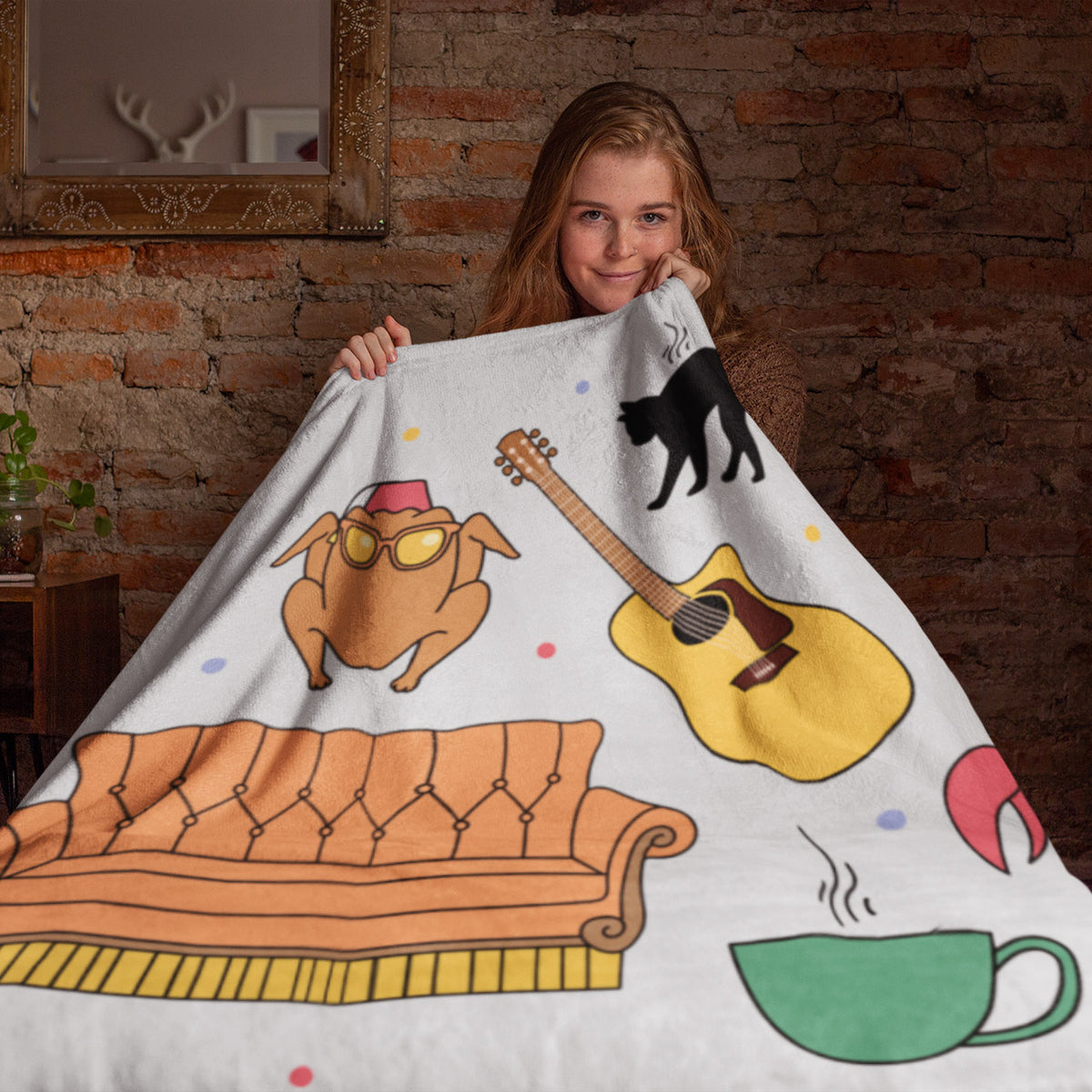 Friends Icons Throw Blanket