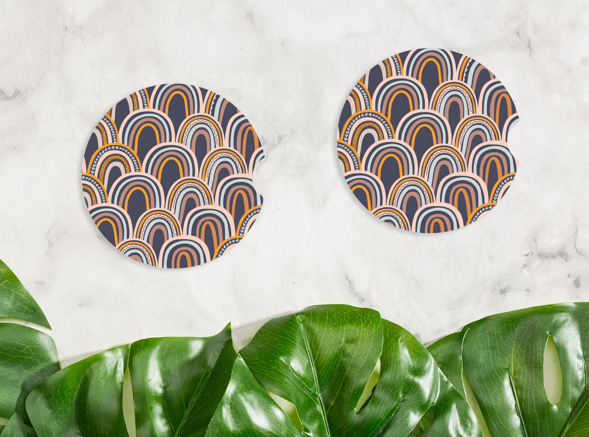 Boho Rainbows Car Coaster