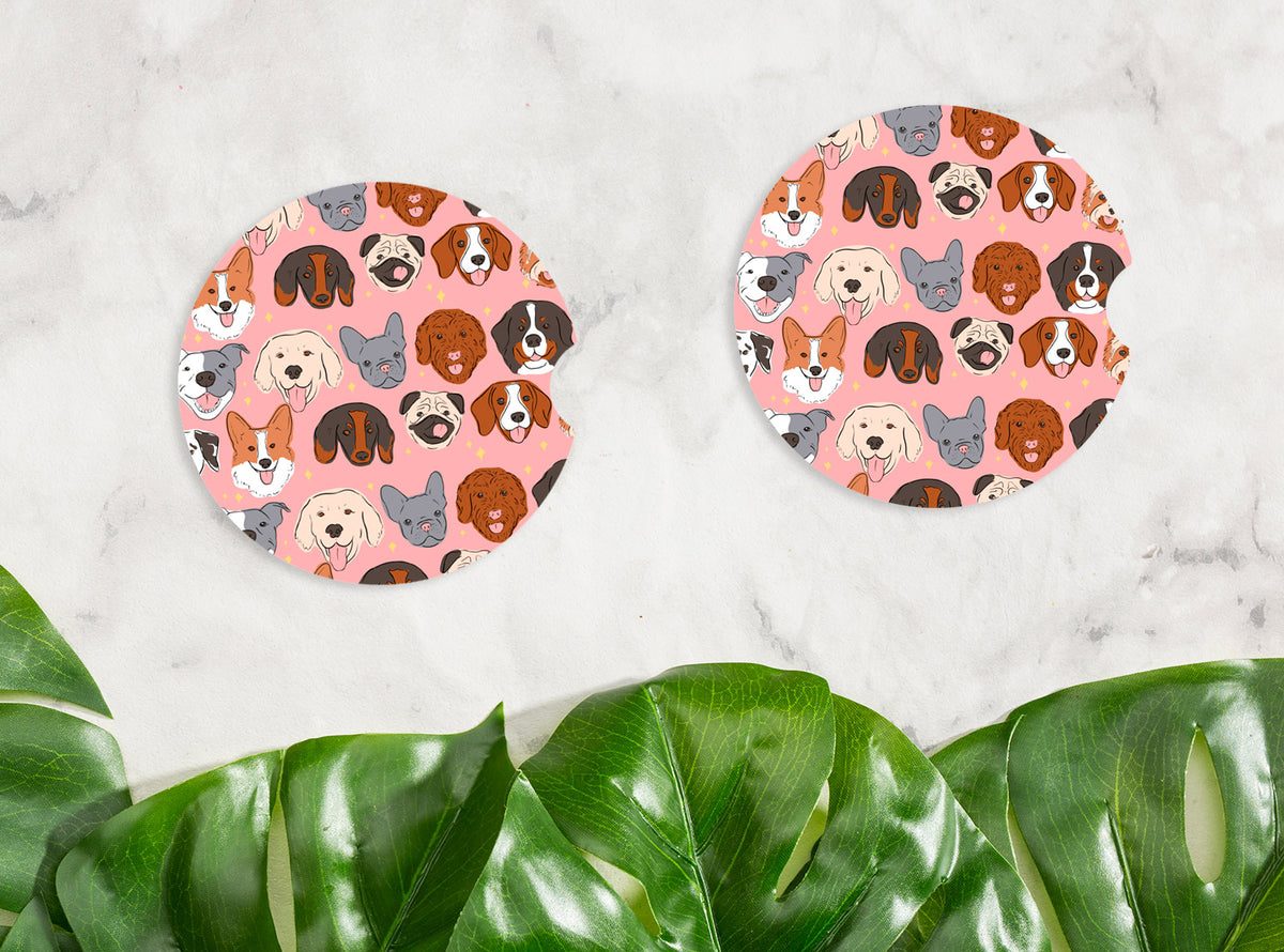 Dog Pattern Car Coasters
