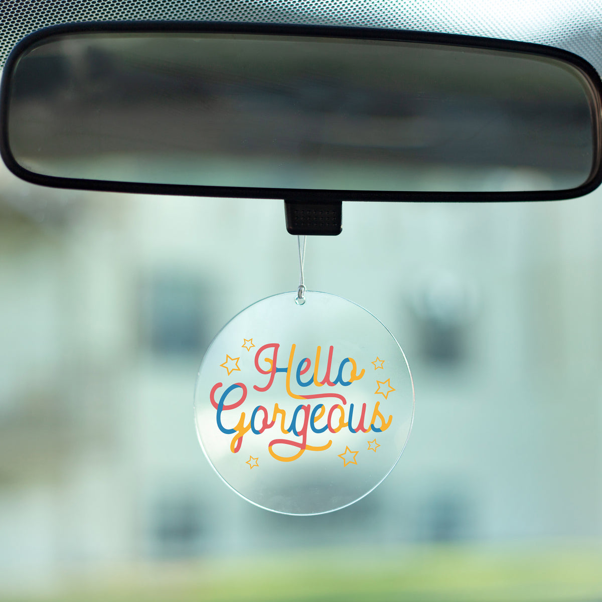 Hello Gorgeous Rearview Mirror Hang