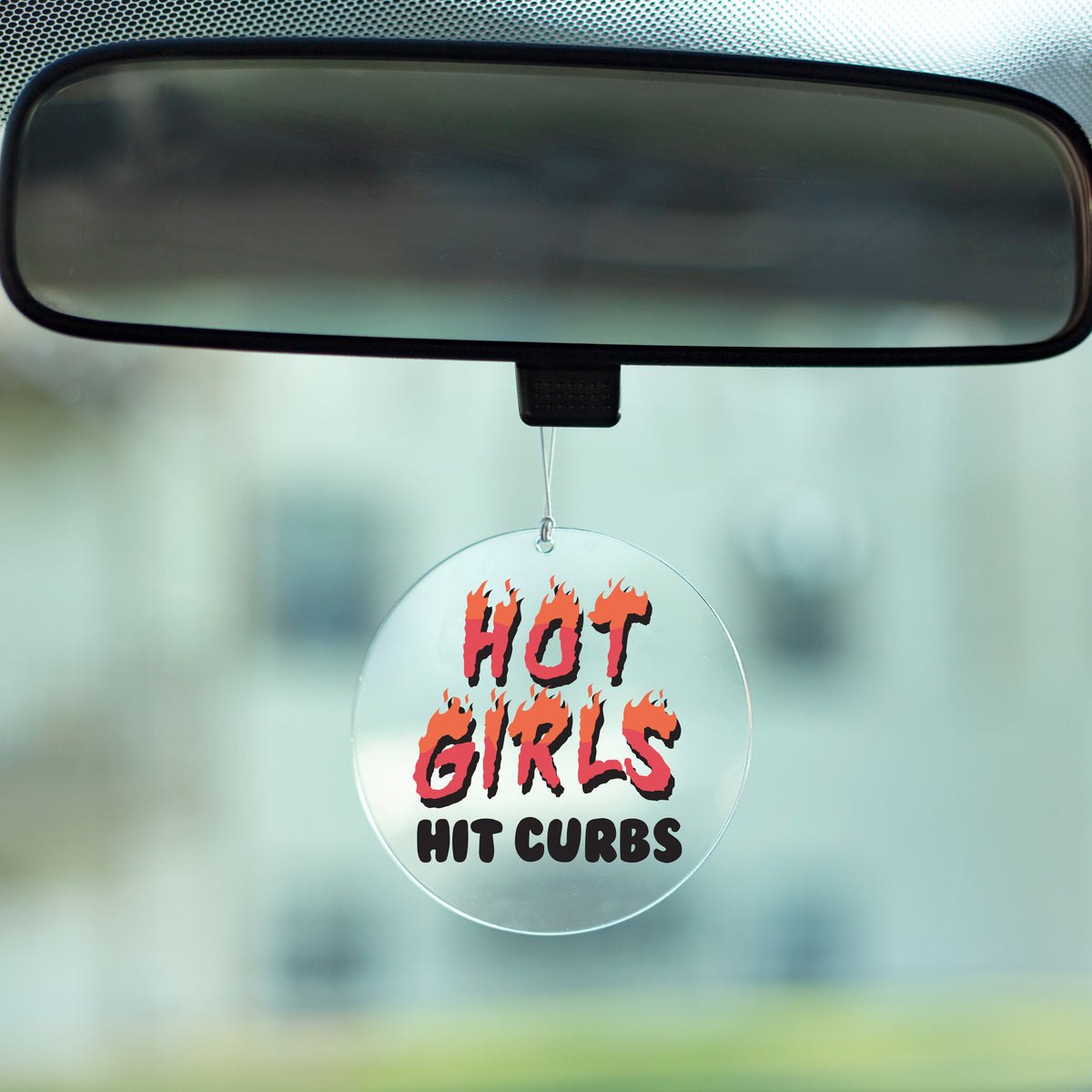 Hot Girls Hit Curbs Rearview Mirror Hang