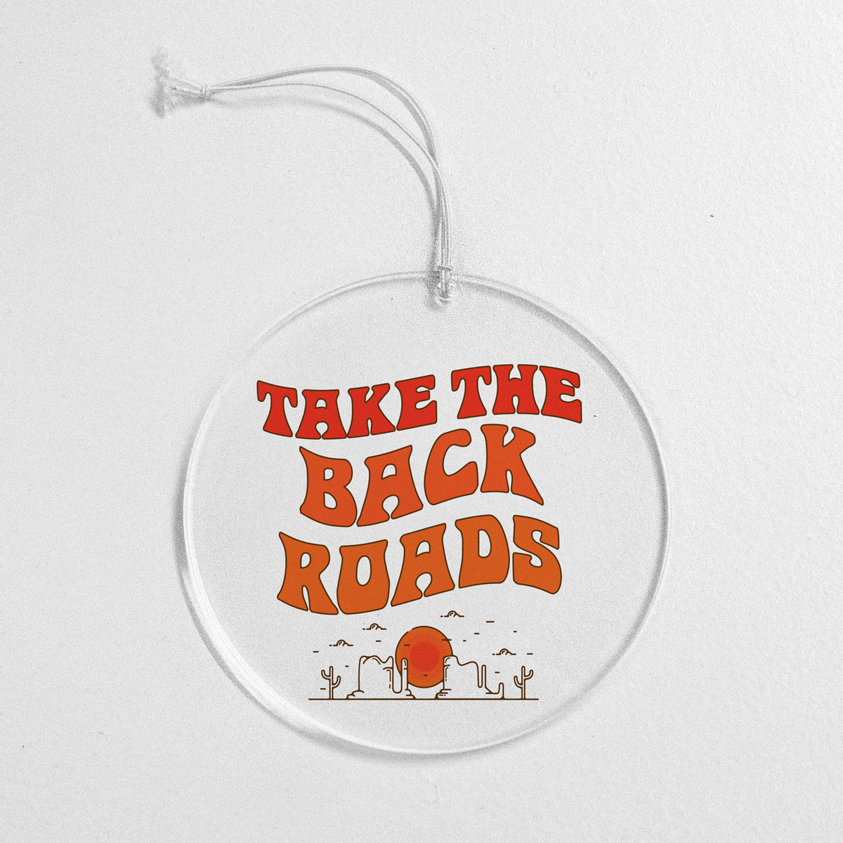 Take The Back Roads Rearview Mirror Hang