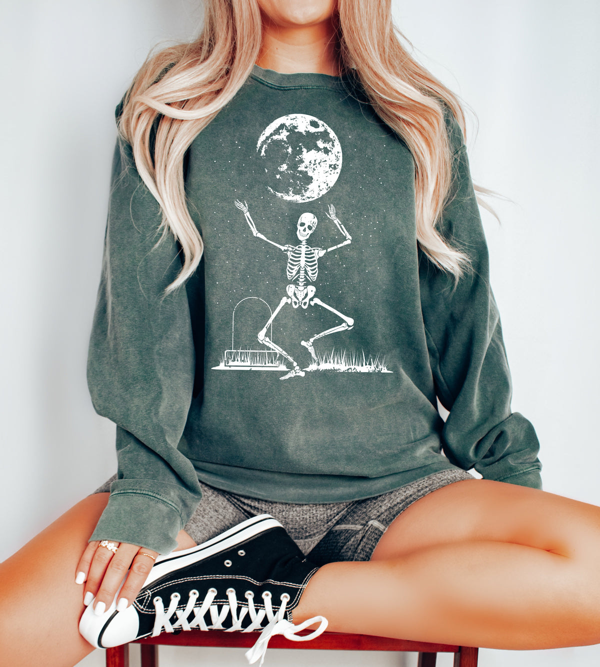 Dancing Skeleton Comfort Colors Sweatshirt