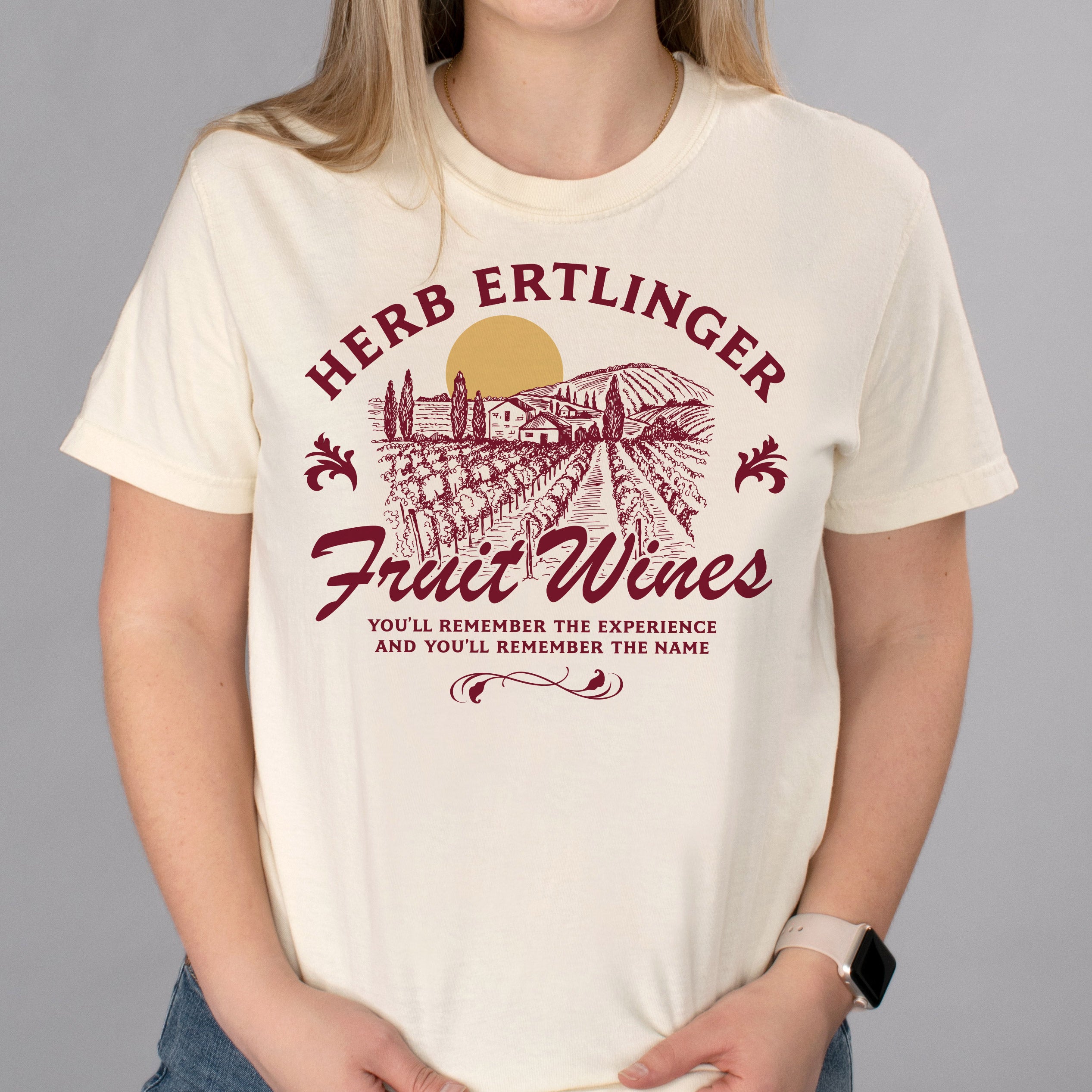 Herb Ertlinger Winery Funny Ladies T-Shirt - 'Purveyor Of Fine Fruit Wine' Missy Fit Tee