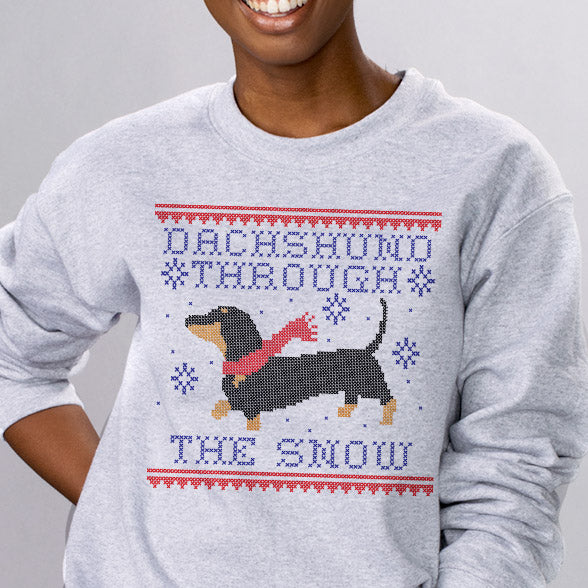 Dachshund Through The Snow Crewneck Sweatshirt