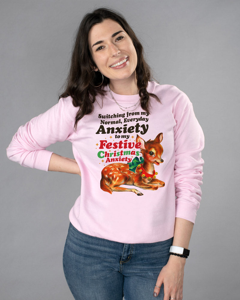 Festive Anxiety Crewneck Sweatshirt
