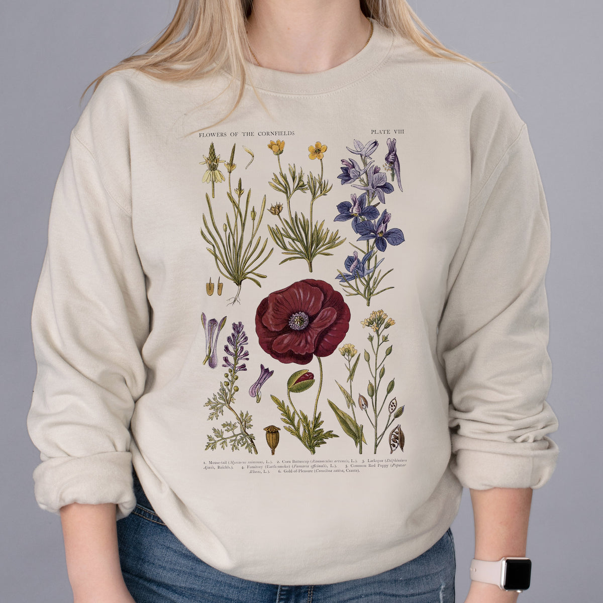 Floral Botanical Chart Sweatshirt