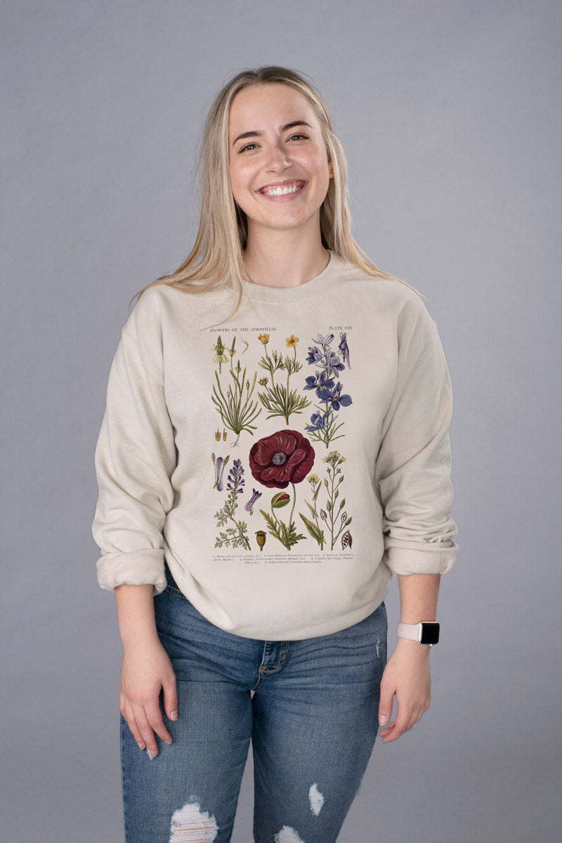 Floral Botanical Chart Sweatshirt