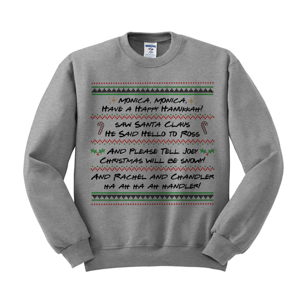 Friends Christmas Song Crewneck Sweatshirt Femfetti