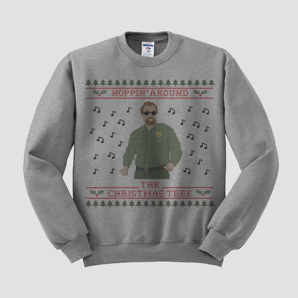Hoppin&#39; Around The Christmas Tree Ugly Christmas Sweatshirt - Femfetti