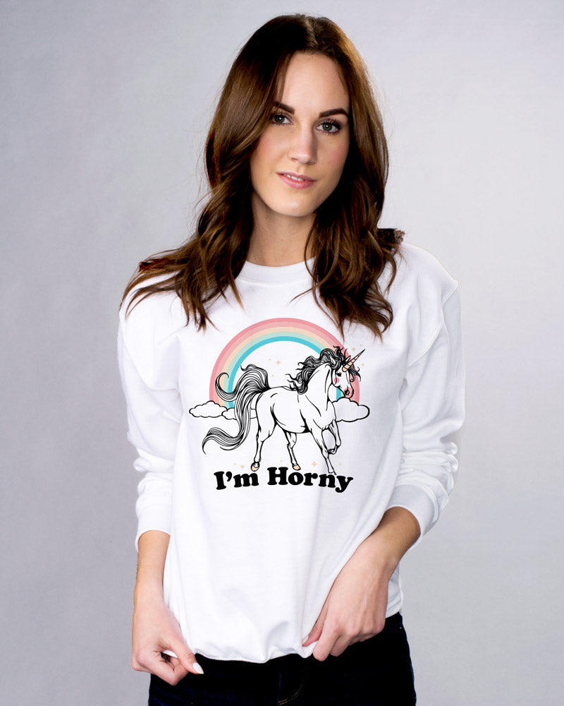 I'm Horny Unicorn Sweatshirt - Femfetti