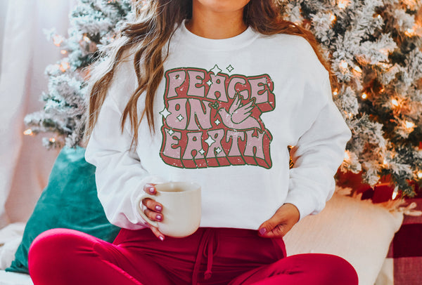 Peace On Earth Sweatshirt Femfetti