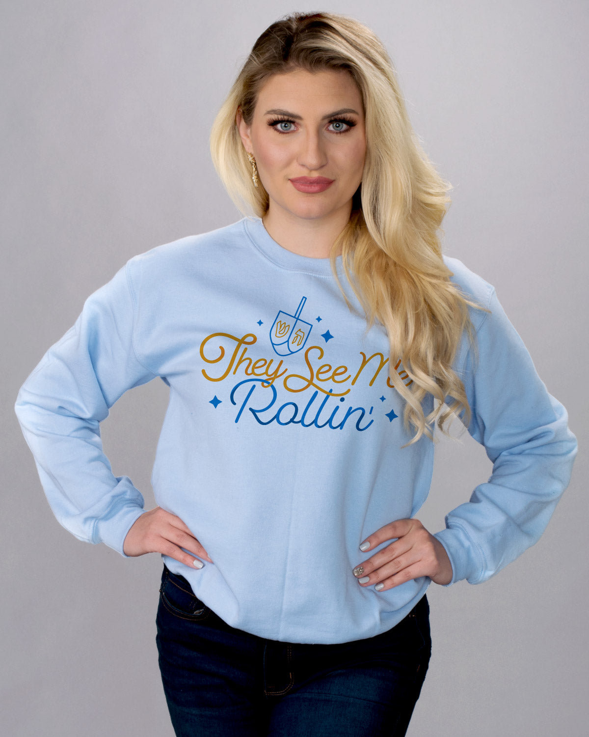 Dreidel Rollin&#39; Crewneck Sweatshirt