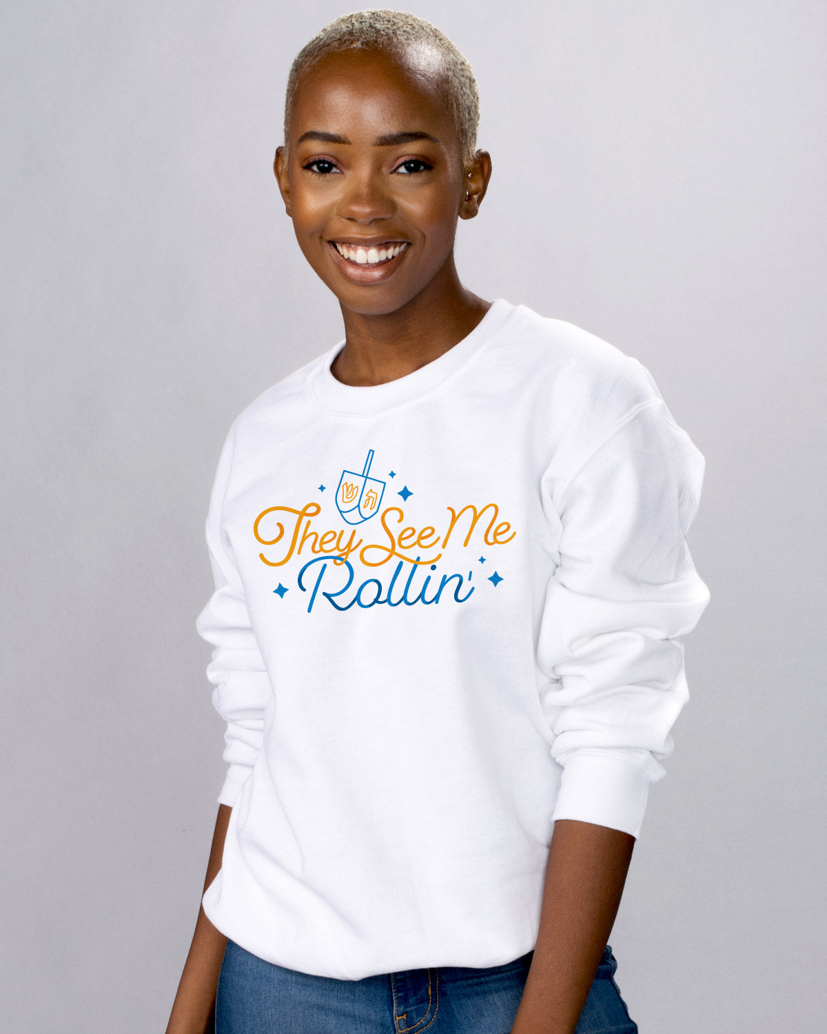 Dreidel Rollin&#39; Crewneck Sweatshirt