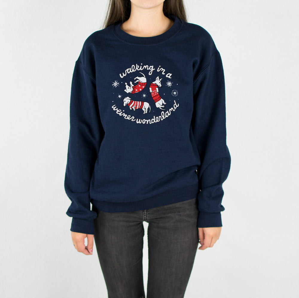 Weiner Wonderland Crewneck Sweatshirt - Femfetti