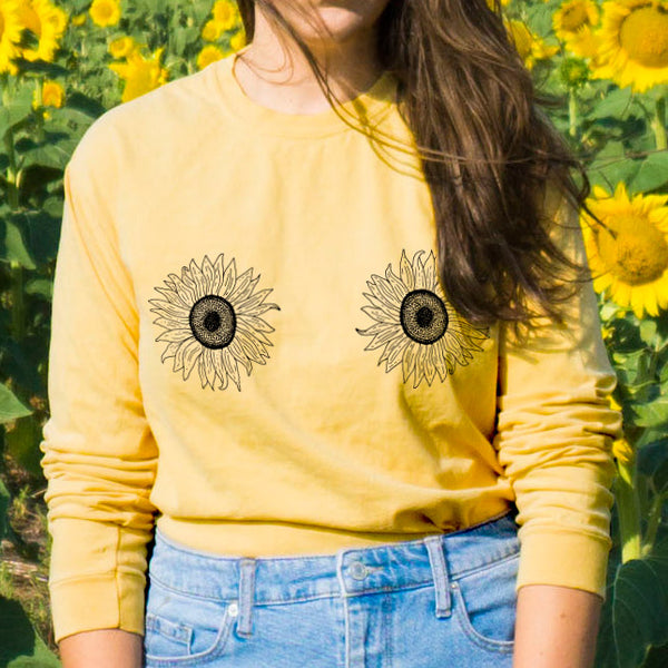 新品同様chesty Sunflower Tops fall_sunflower_mustard_zoom_op