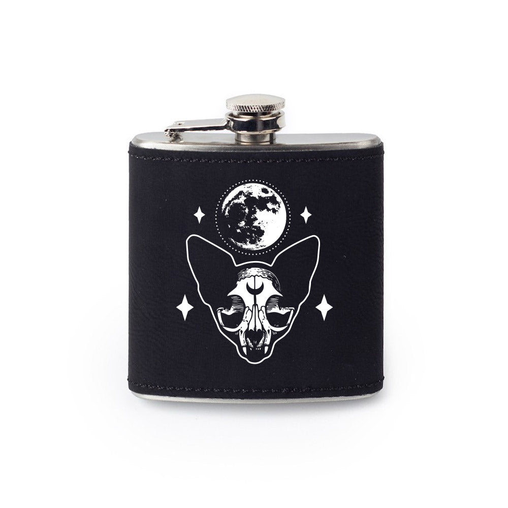 Cat Skull Flask