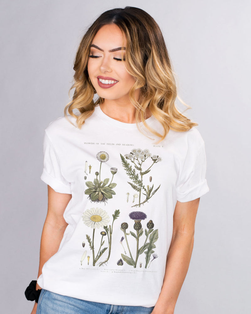 Flowers of Fields Shirt - Eco Friendly Tee, Sustainable Graphic TShirt ...