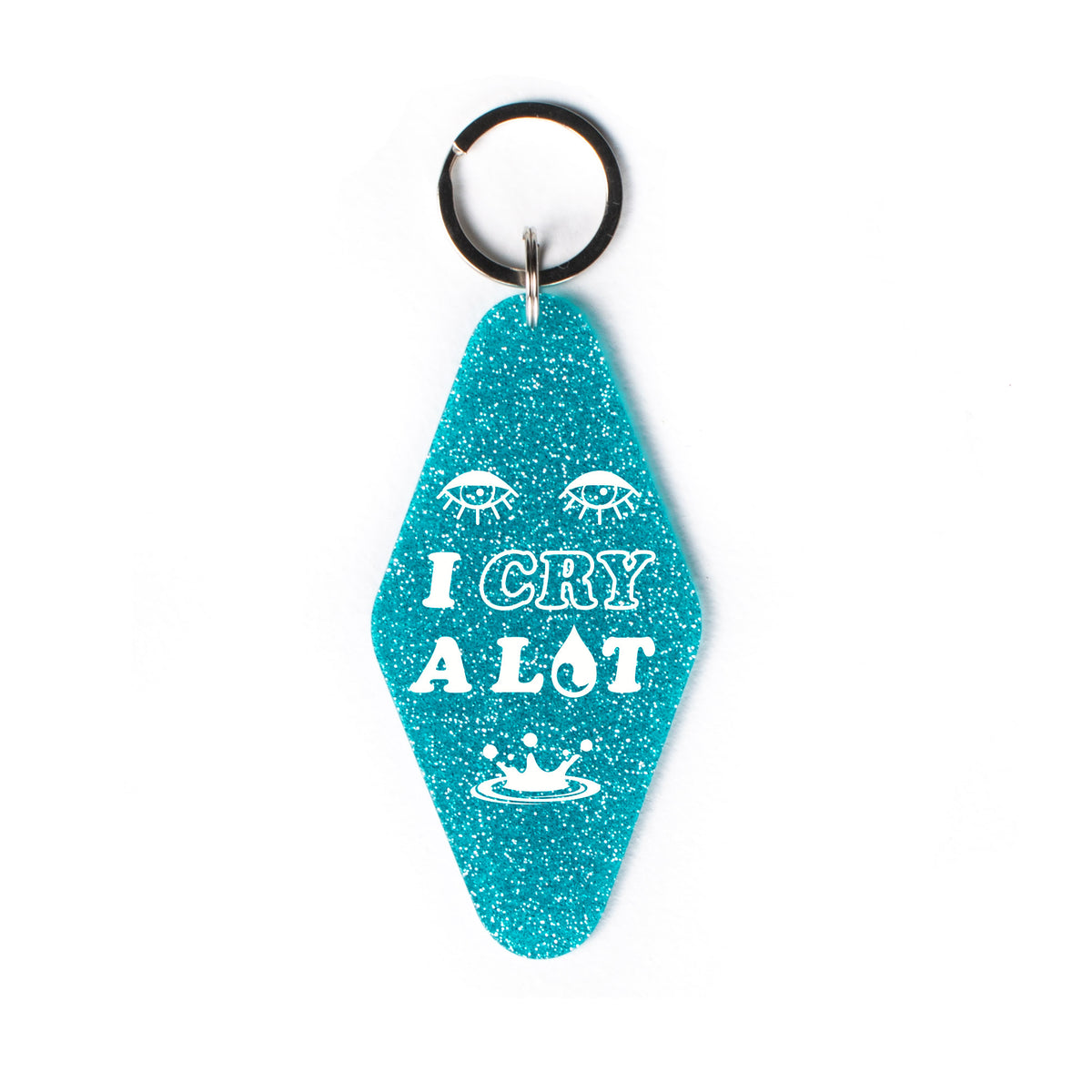 I Cry A Lot Glitter Keychain