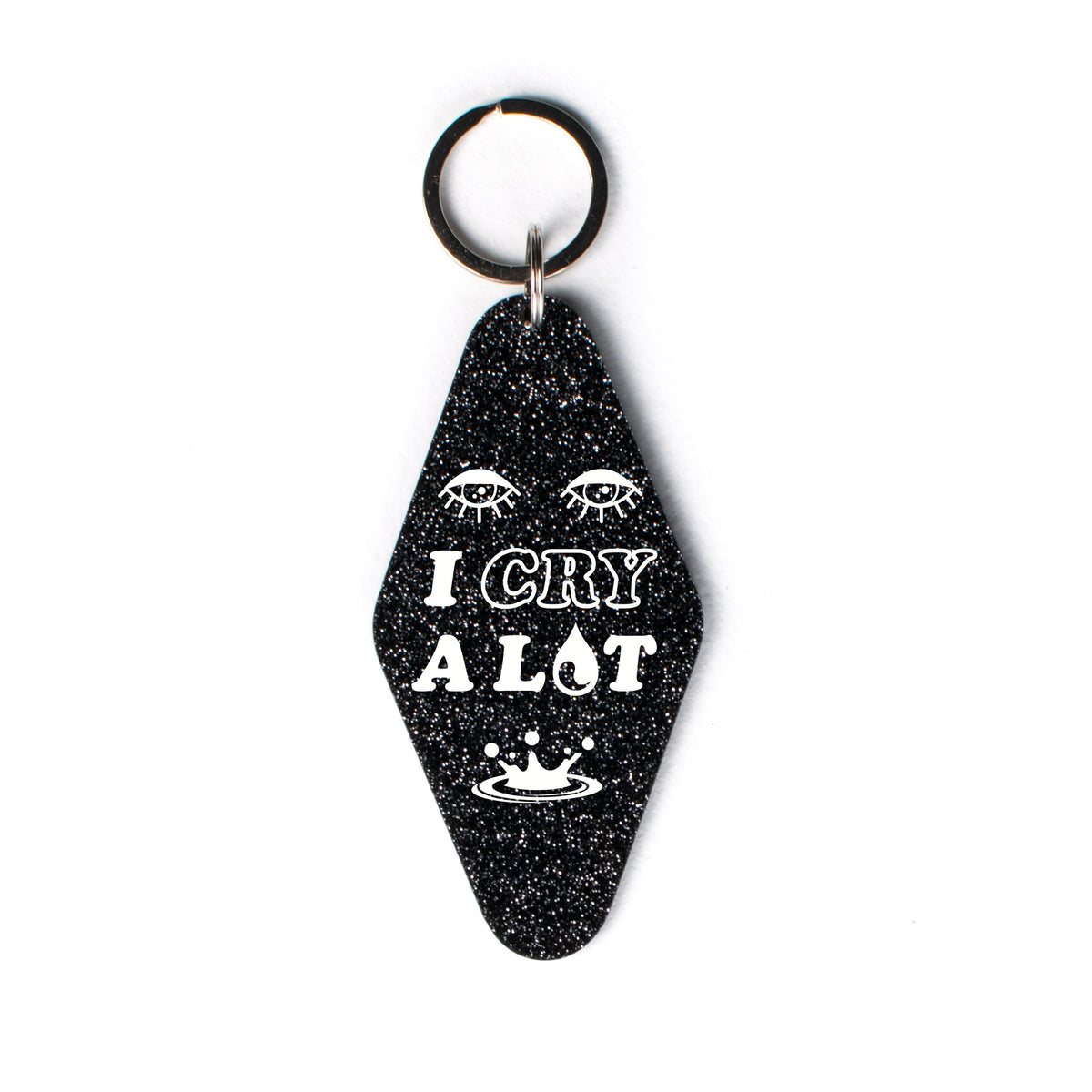 I Cry A Lot Glitter Keychain