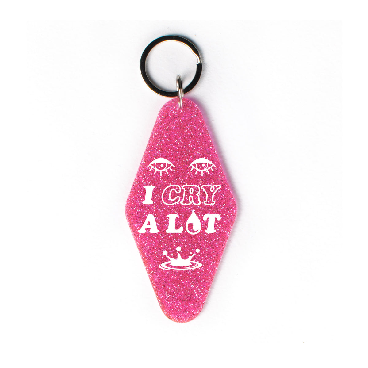 I Cry A Lot Glitter Keychain