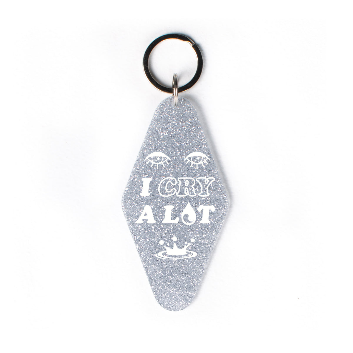 I Cry A Lot Glitter Keychain