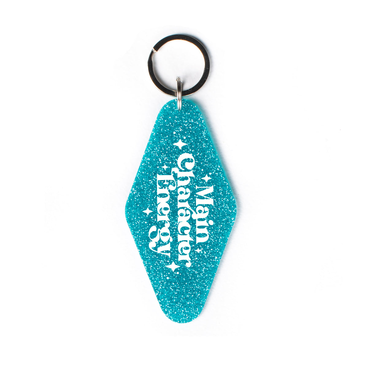 Main Character Energy Glitter Keychain