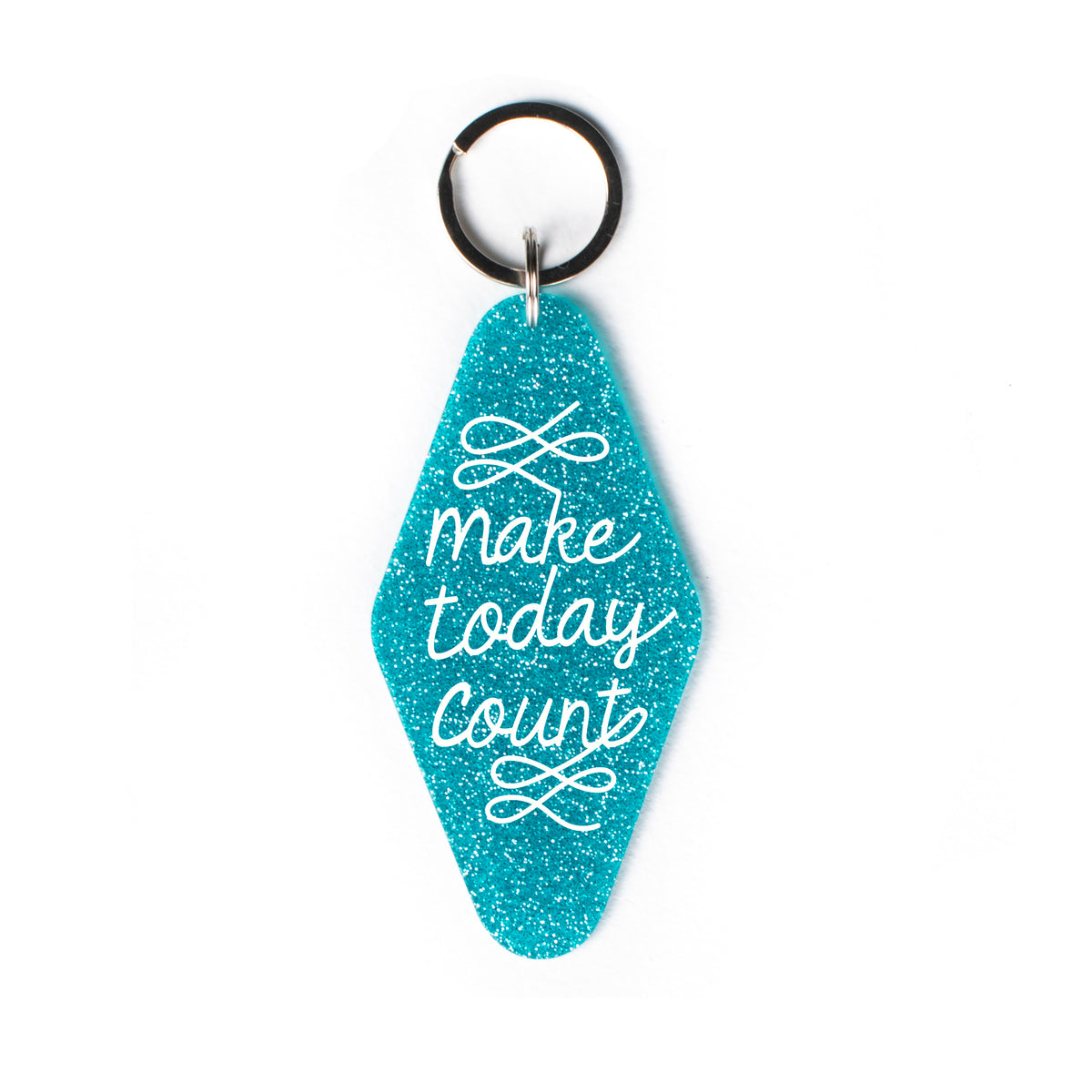 Make Today Count Glitter Keychain