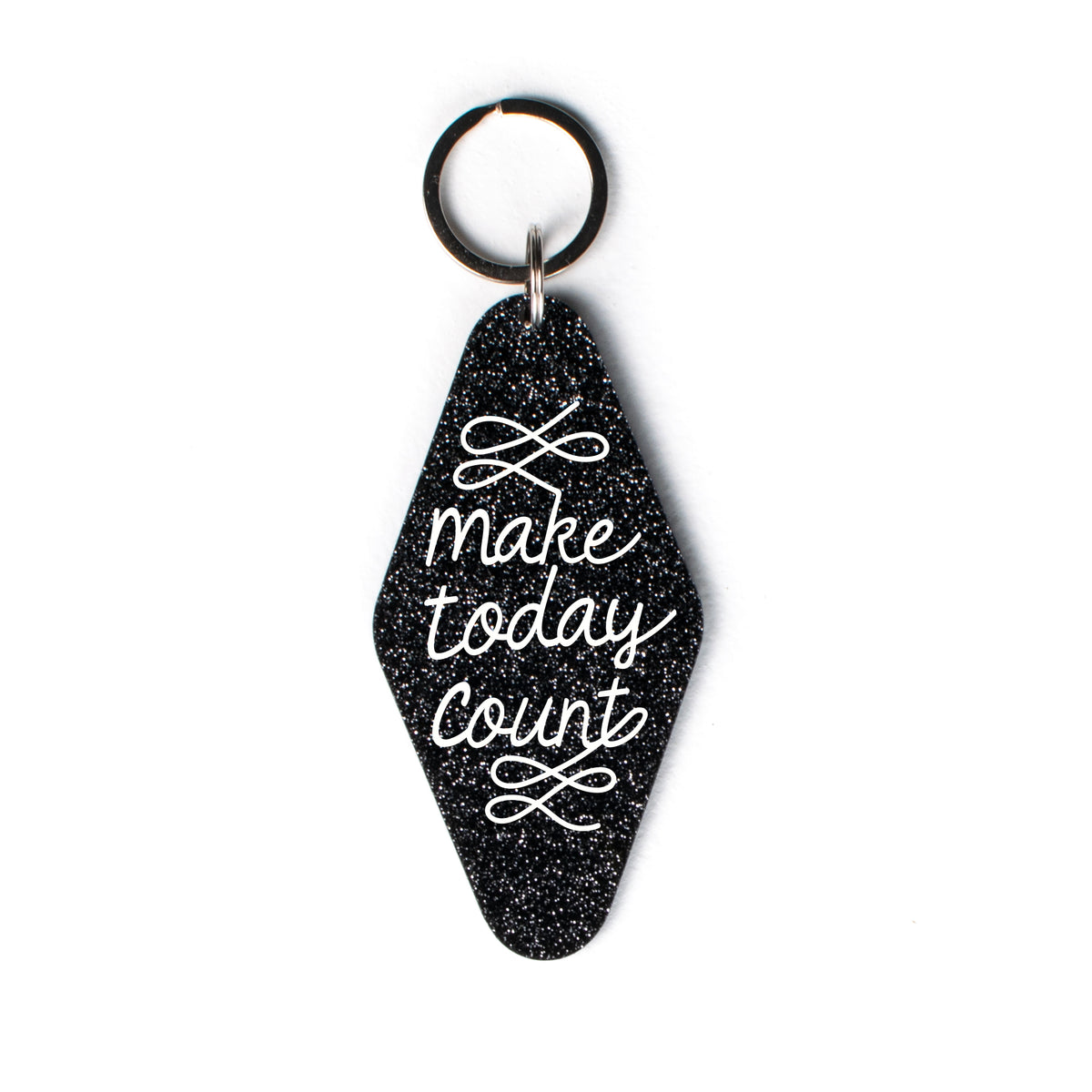 Make Today Count Glitter Keychain