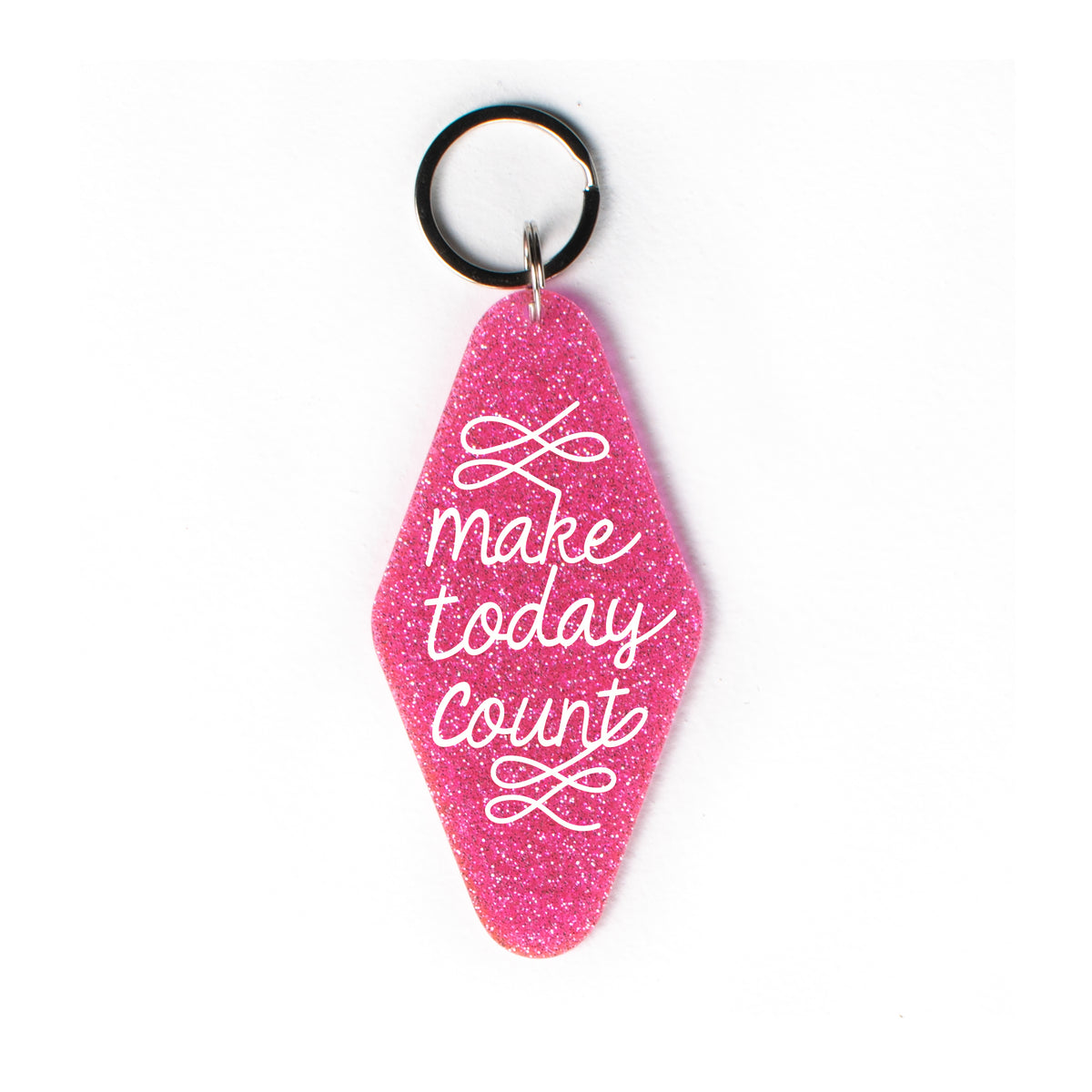 Make Today Count Glitter Keychain