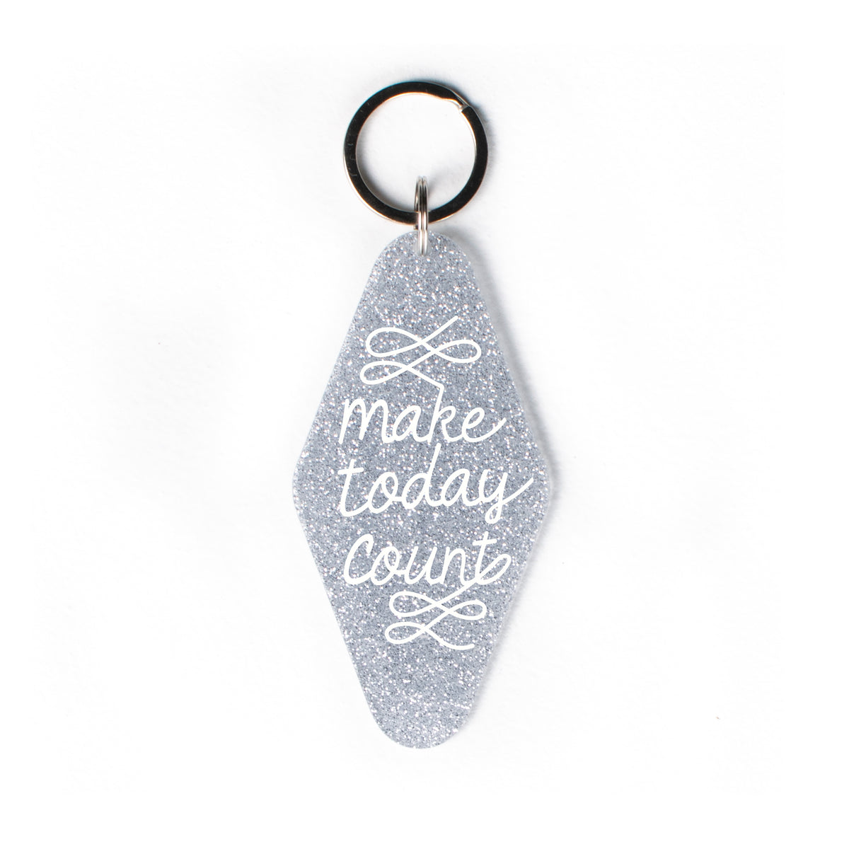 Make Today Count Glitter Keychain