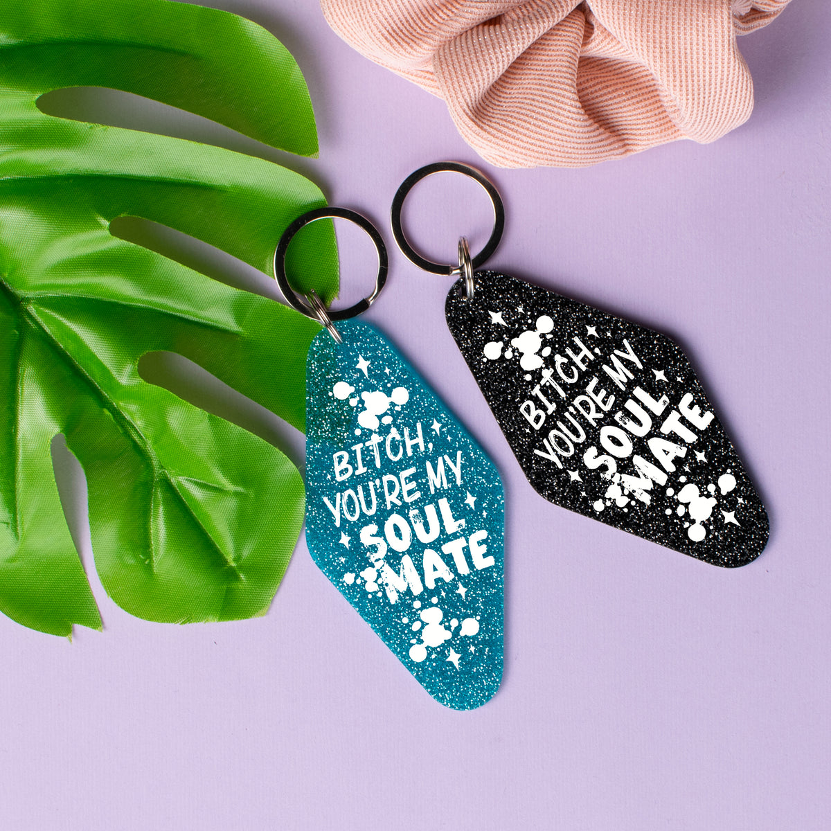 You&#39;re My Soulmate Glitter Keychain