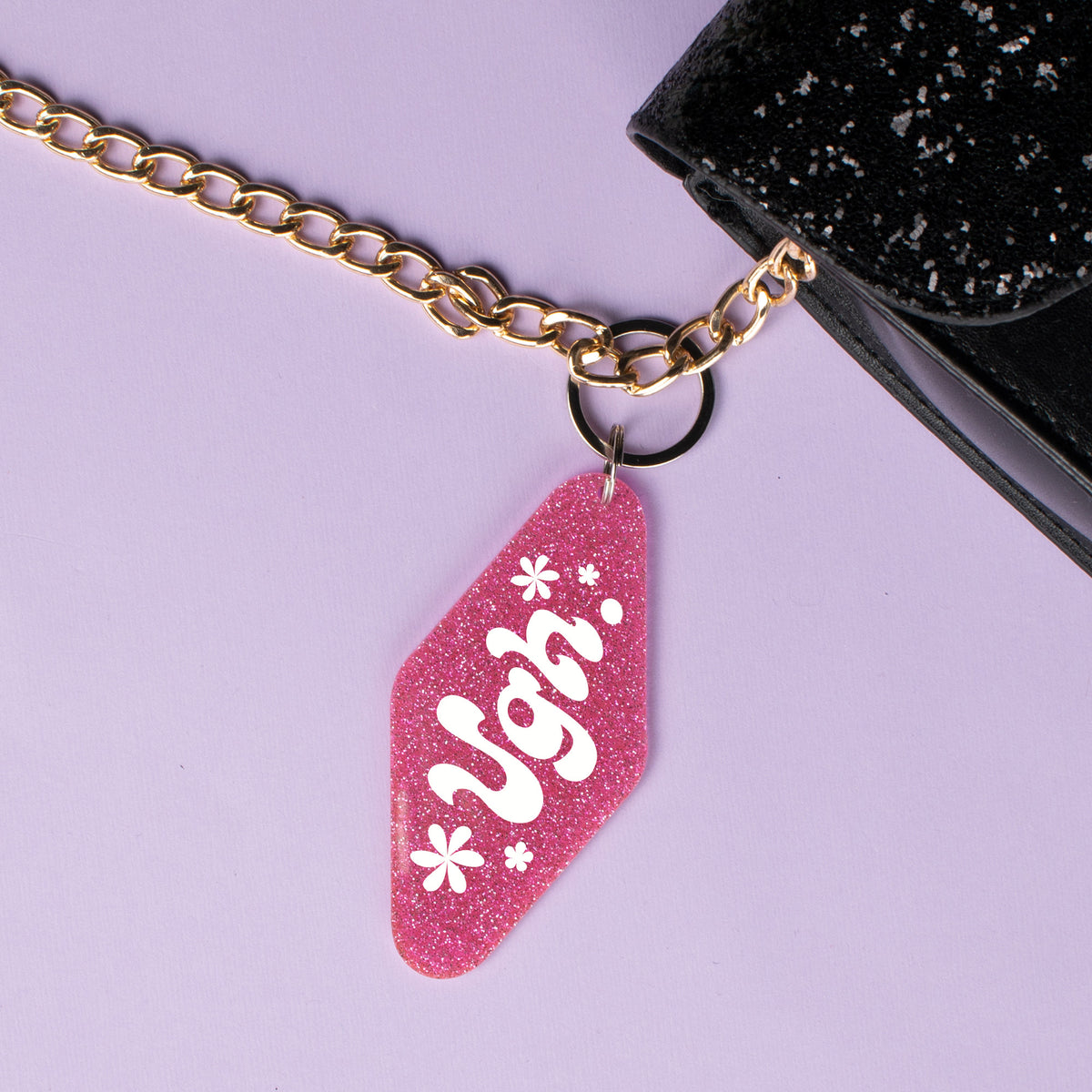 Ugh Glitter Keychain