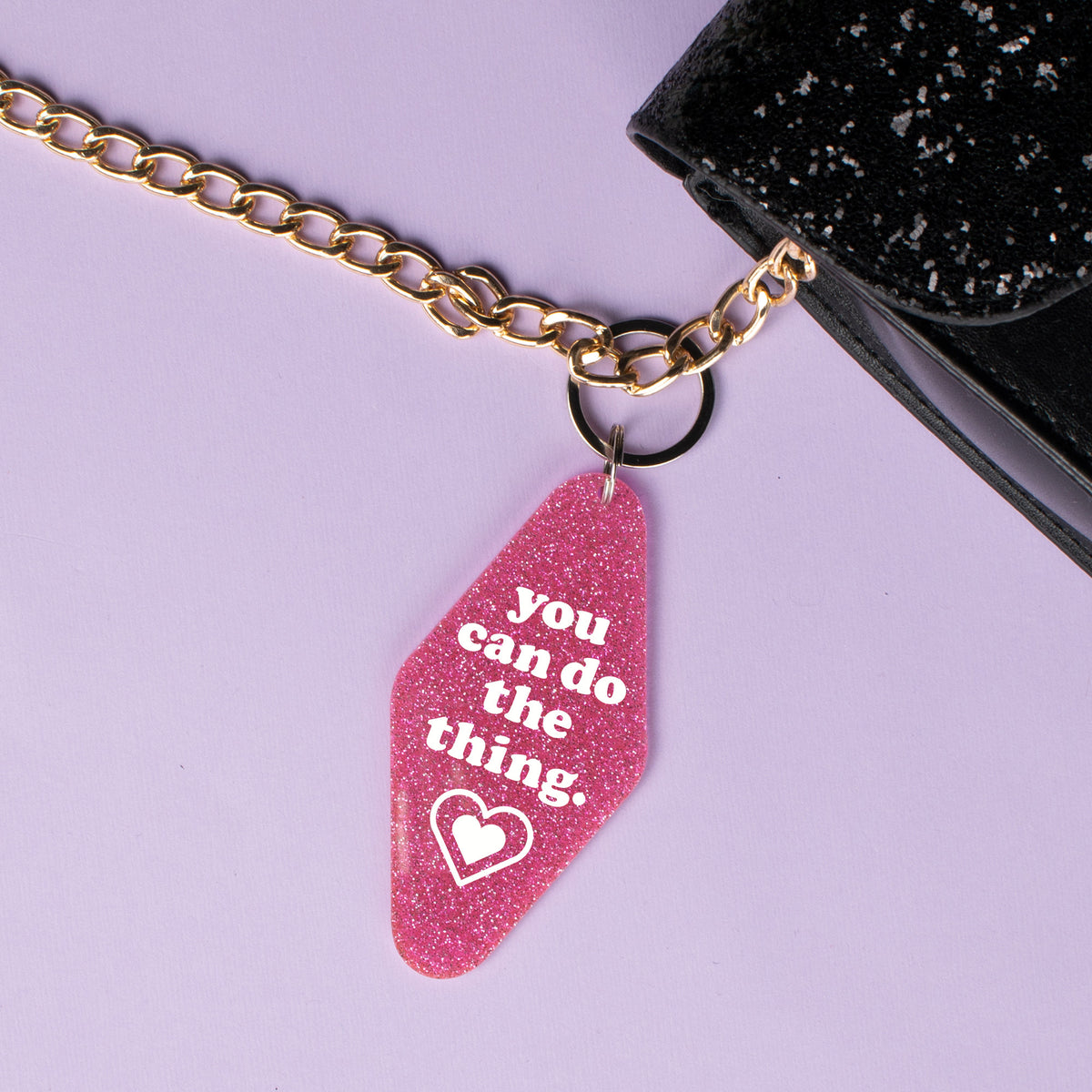 You Can Do The Thing Glitter Keychain