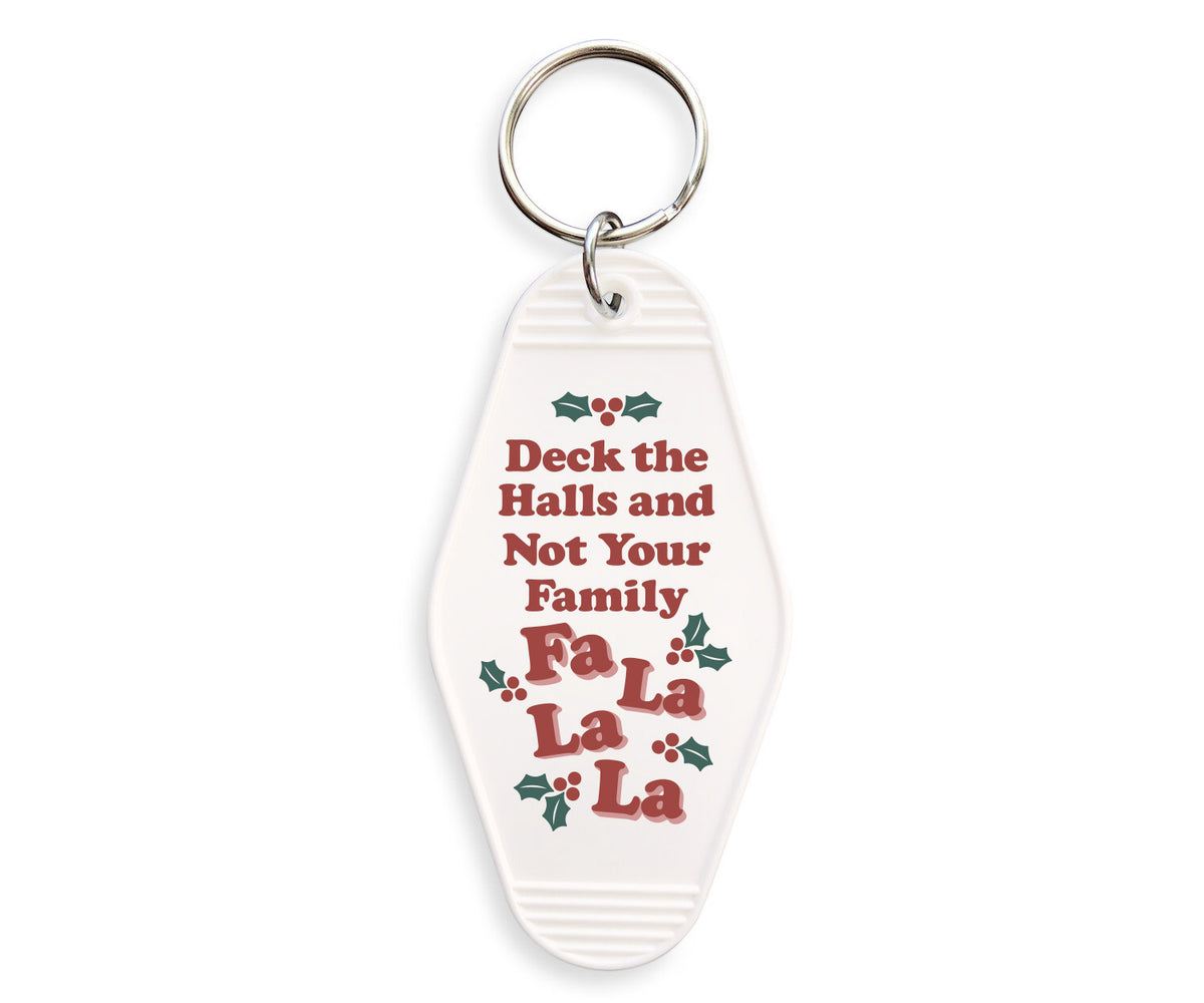 Deck The Halls Motel Keychain