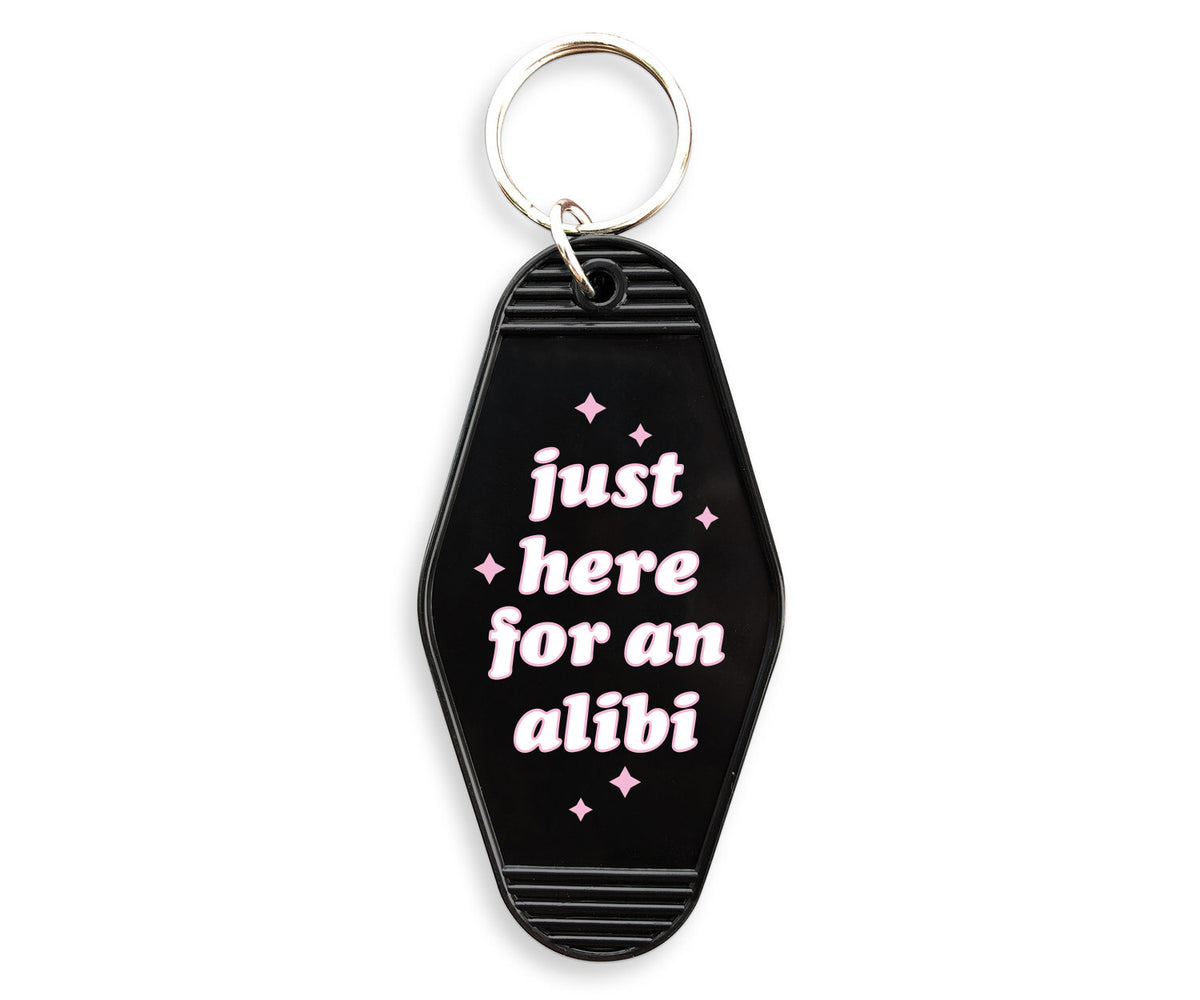Just Here For An Alibi Motel Keychain