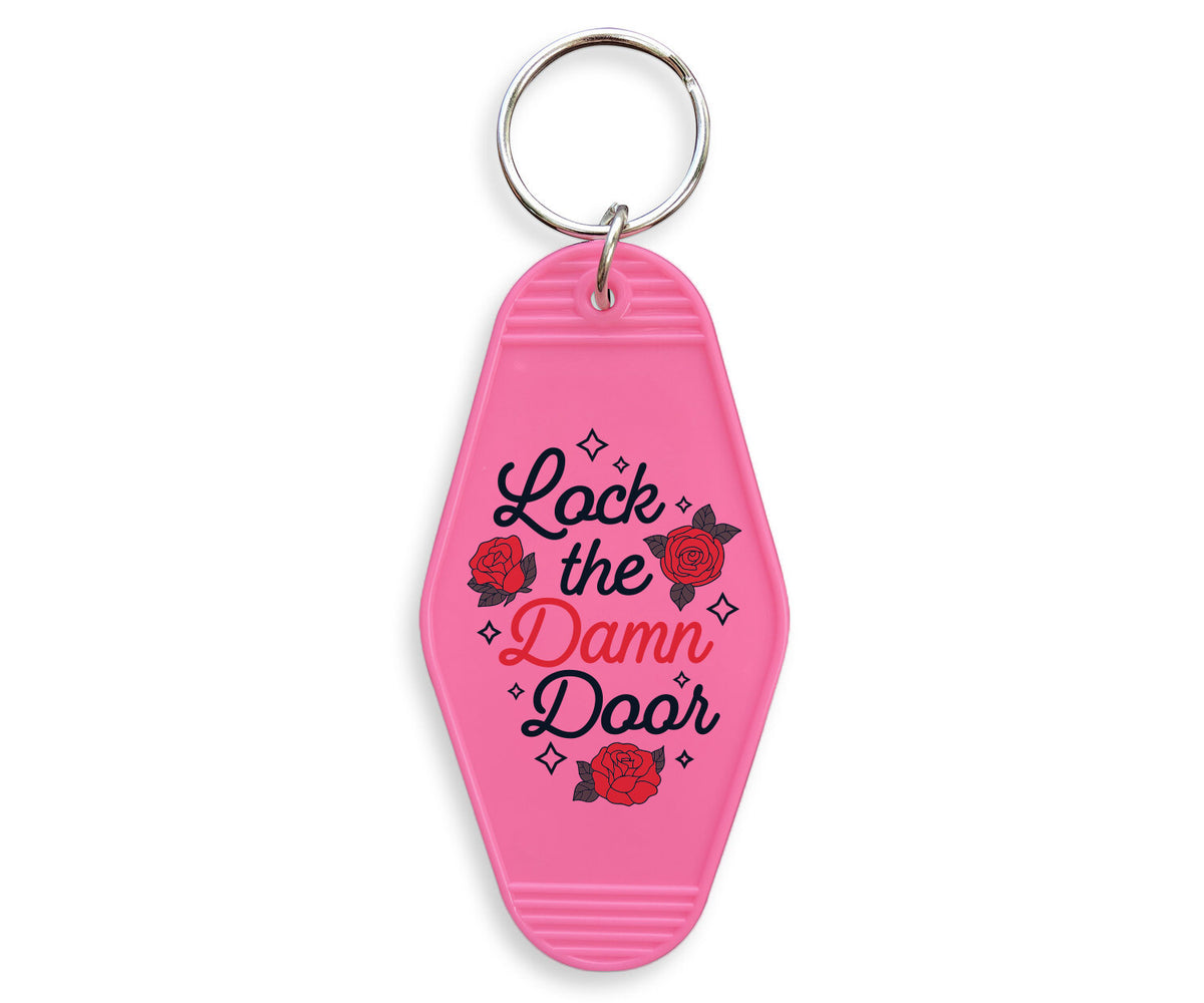 Lock The Door Motel Keychain