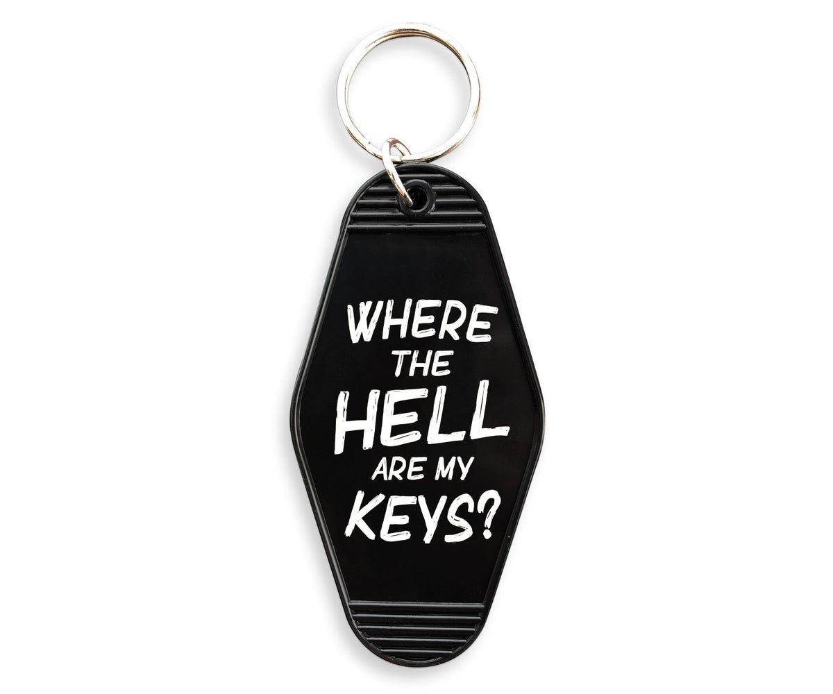 Where Are My Keys Motel Keychain